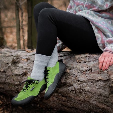 SALTIC OUTDOOR FLAT Green | Outdoorové barefoot boty