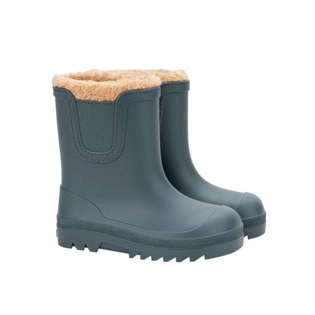 IGOR ZATEPLENÉ ZIMNÍ HOLÍNKY VERONA BORREGO Gris Petroleo | Dětské barefoot holínky