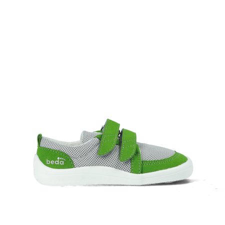 BEDA TENISKY BF 0001/TEX/W/D TEX JIMMY Green | Dětské barefoot tenisky