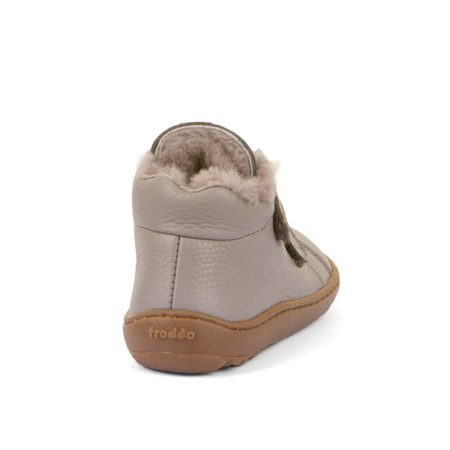 FRODDO ZIMNÍ FURRY Light Grey | Dětské zimní zateplené barefoot boty