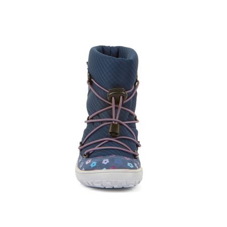 FRODDO ZIMNÍ TEX TRACK WOOL Denim+ | Dětské zimní zateplené barefoot boty