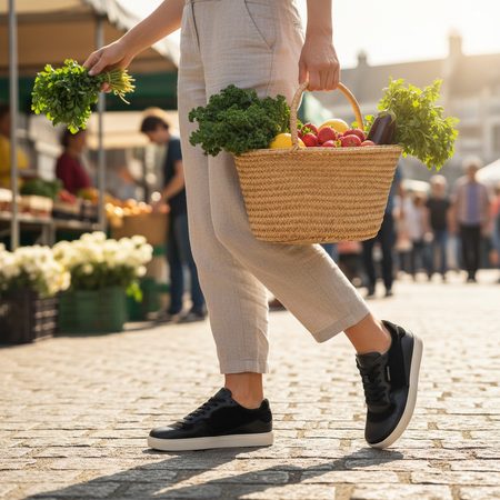 GROUNDIES NOVA Special Black / Croco | Dámské Barefoot tenisky