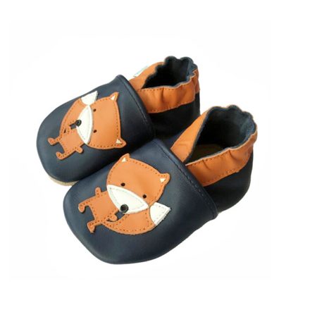HOPI HOP BAREFOOT KOŽENÉ CAPÁČKY Lišáček Modré | Dětské barefoot capáčky 4