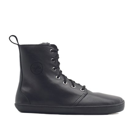 AYLLA BAREFOOT CHIRI DÁMSKÉ Černá | Kotníkové zateplené barefoot boty