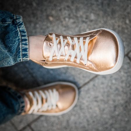 SHAPEN TENISKY FEELIN Uni Rose Gold Leather | Dámské barefoot tenisky