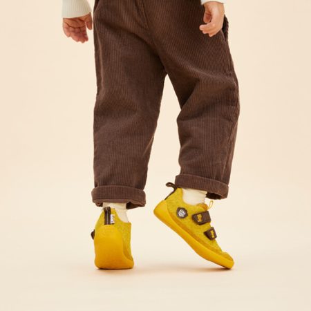 AFFENZAHN SNEAKER KNIT HAPPY TIGER Yellow | Dětské barefoot tenisky