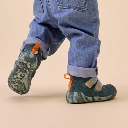 AFFENZAHN PREWALKER LOWBOOT LEATHER TALKY Bunny Green | Dětské první barefoot botičky