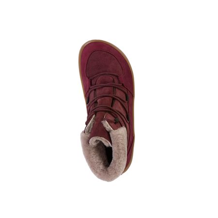 FRODDO UP FURRY W TEX Bordeaux | Zimní zateplené barefoot boty