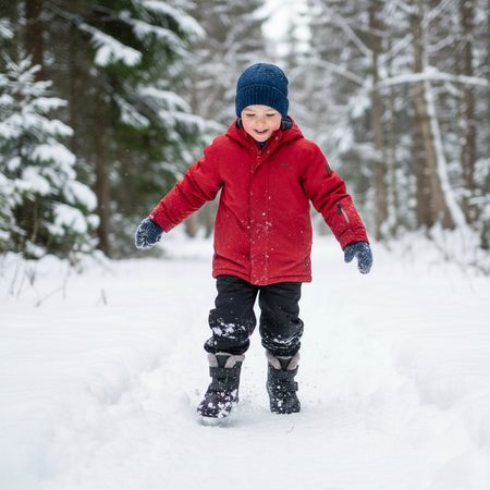 FRODDO ANKLE WINTER FURRY BOOT Black | Children's Winter Insulated Barefoot Boots