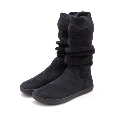 SHAPEN KNITTY Black | Kotníkové barefoot boty