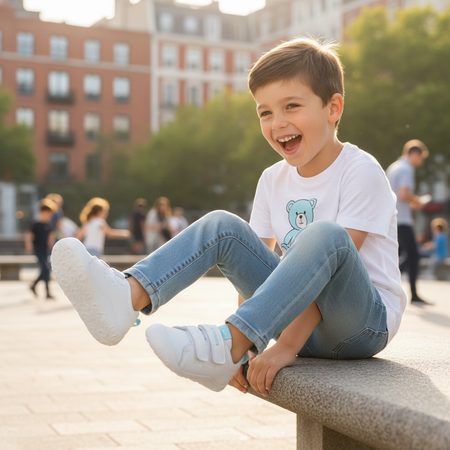 JOMA TEDDY BABY White Blue | Children's Barefoot Trainers