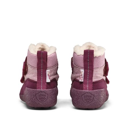 AFFENZAHN PREWALKER MIDBOOT VEGAN SNUGGY Otter Pink | Dětské první barefoot botičky