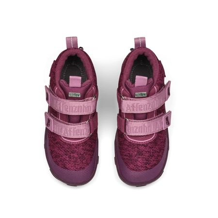AFFENZAHN LOWBOOT KNIT HAPPY OTTER Berry | Dětské celoroční barefoot boty