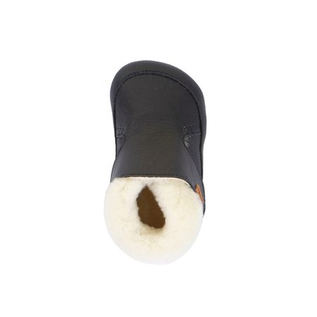 FRODDO ZIMNÍ CAPÁČKY FURRY WALKERS Dark Blue | Dětské první zateplené barefoot botičky