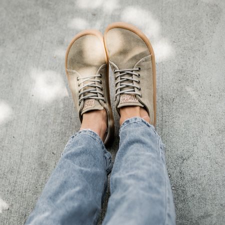FRODDO SNEAKER VEGAN LACES II Beige | Barefoot tenisky