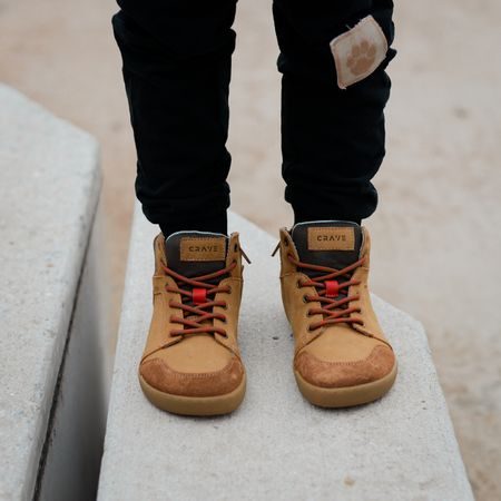 CRAVE BILBAO Cognac | Kotníkové barefoot boty