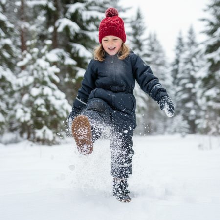 FRODDO ZIMNÍ FURRY Dark Blue | Dětské zimní zateplené barefoot boty
