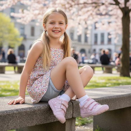 D.D.STEP S073-52355 Light Pink | Children's year-round sneakers