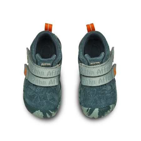 AFFENZAHN PREWALKER LOWBOOT LEATHER TALKY Bunny Green | Dětské první barefoot botičky