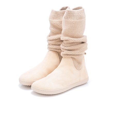 SHAPEN KNITTY Vanilla | Kotníkové barefoot boty