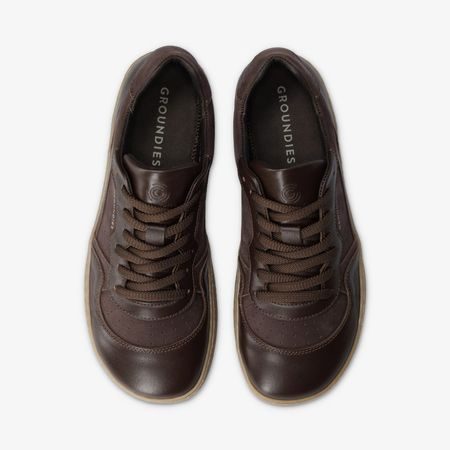 GROUNDIES Nova Special Espresso / Crocodile | Dámské barefoot tenisky