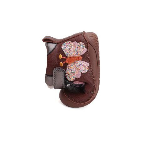 D.D.STEP W070-42522A ZIMNÍ KOTNÍKOVÉ BOTY Chocolate | Dětské zimní zateplené barefoot boty