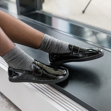 SHAPEN MOKASÍNY SHEEN Black | Dámské barefoot mokasíny
