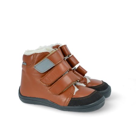 BEDA ZIMNÍ VYŠŠÍ BRUNO Brown | Dětské zimní zateplené barefoot boty 2