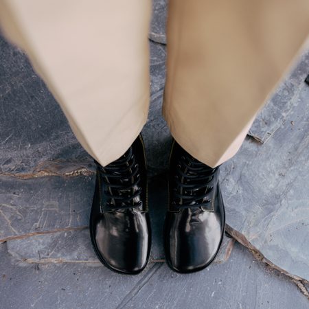 SHAPEN MAVERICK Black Yellow | Kotníkové barefoot boty
