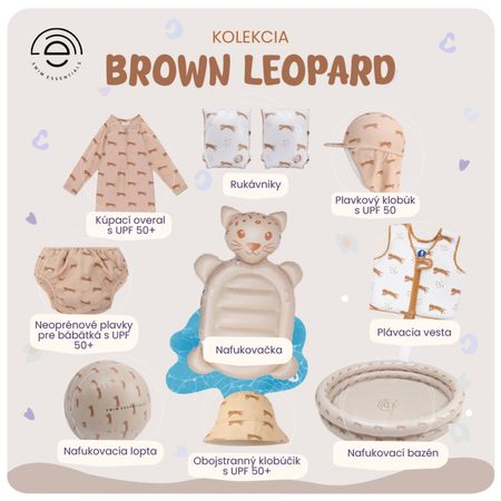 ZÁCHRANNÁ VESTA PRO DĚTI Brown Leopard 1-2 roky