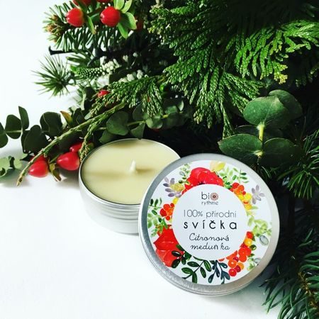 BIORYTHME EXTRAVAGANTNĚ PŘÍRODNÍ SVÍČKA Citronová meduňka 2