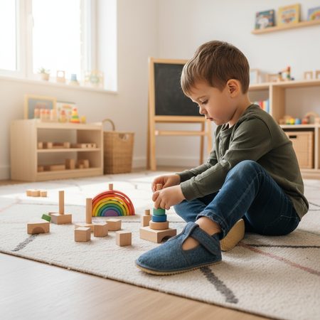 BEDA SLIPPERS 060010/W/02 SLIM Denim Grey 