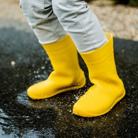 CRAVE MONSOON Yellow | Dětské barefoot holínky