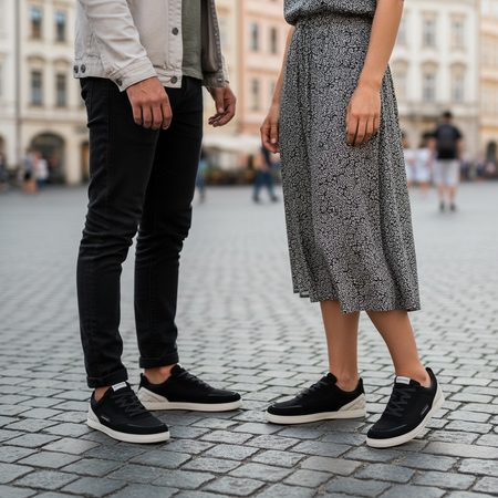 GROUNDIES® Zurich Black / Sand | Barefoot tenisky