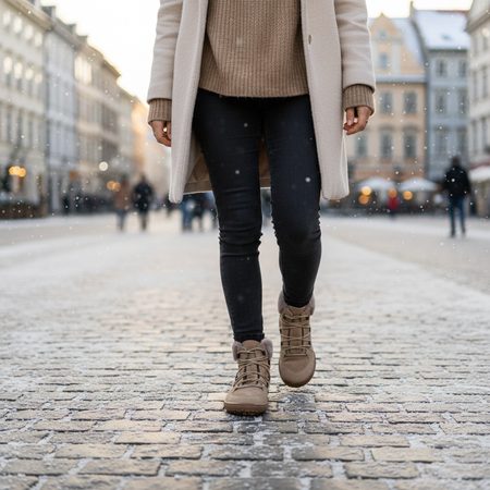 FRODDO UP FURRY W TEX Taupe | Winter Insulated Barefoot Boots