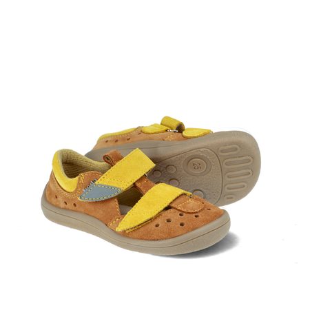 BEDA SANDÁLY CARAMEL Yellow | Dětské barefoot sandály
