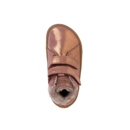 FRODDO ZIMNÍ FURRY Pink Gold | Dětské zimní zateplené barefoot boty