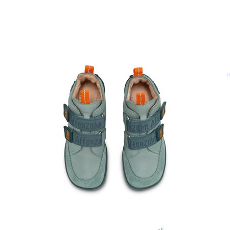 AFFENZAHN SNEAKER LEATHER BUDDY BUNNY Grey Blue | Dětské barefoot tenisky  5