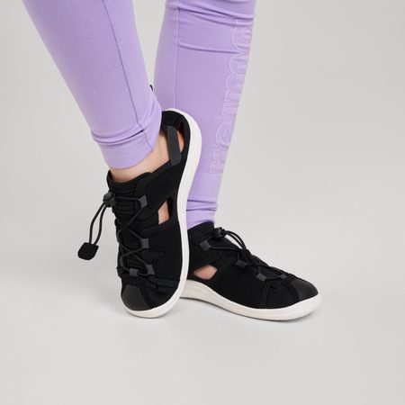 REIMA VALOA Black | Dětské barefoot sandály