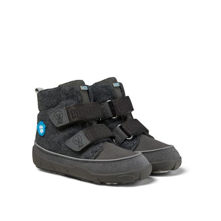 AFFENZAHN COMFY WALK WOOL MIDBOOT DOG Grey | Dětské zimní zateplené barefoot boty