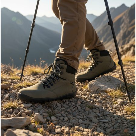 GROUNDIES PORTLAND Khaki | Barefoot pohorky