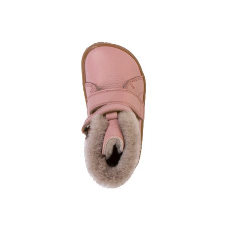 FRODDO KOTNÍKOVÉ ZIMNÍ FURRY BOOT Pink | Dětské zimní zateplené barefoot boty