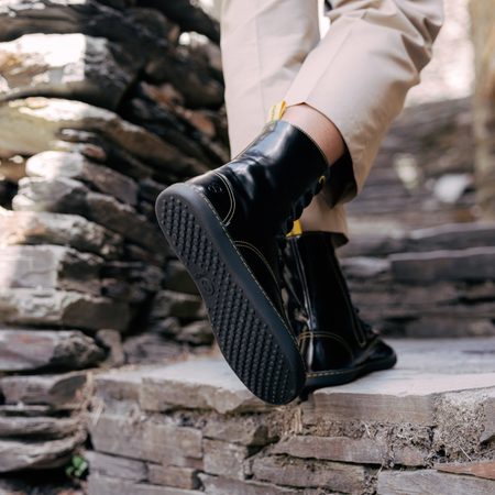 SHAPEN MAVERICK Black Yellow | Kotníkové barefoot boty