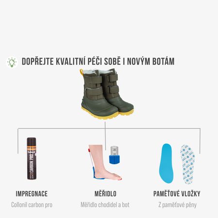 CRAVE BLIZZARD Green | Dětské zimní zateplené boty