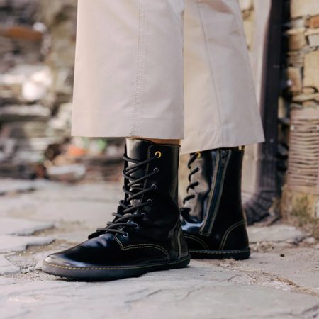 SHAPEN MAVERICK Black Yellow | Kotníkové barefoot boty