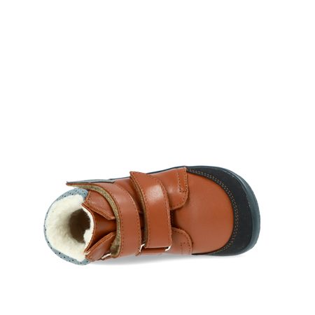 BEDA ZIMNÍ VYŠŠÍ BRUNO Brown - užší kotník | Dětské zimní zateplené barefoot boty 3