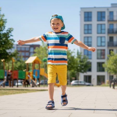 AFFENZAHN SANDAL VEGAN AIRY ELEPHANT Blue | Children's Barefoot Sandals