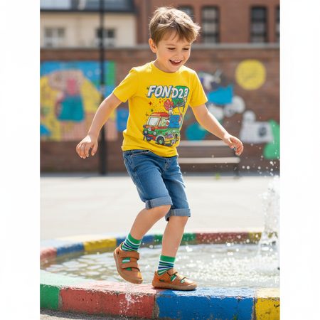 FRODDO SANDAL VELCRO II Cognac | Dětské barefoot sandály