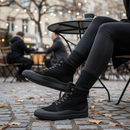GROUNDIES Torino Black | Women's winter insulated barefoot boots