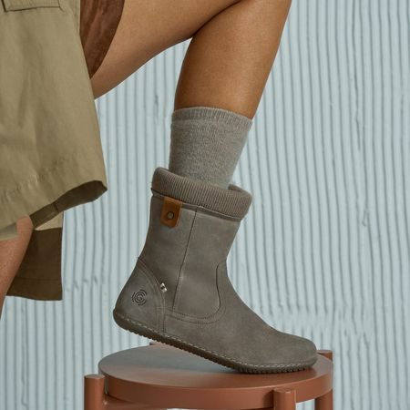 GROUNDIES ICELAND Béžové | Dámské barefoot kozačky